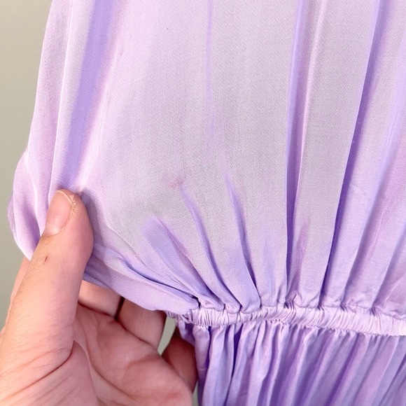 Young Fabulous & Broke Purple Surplice Kimono Twisted Hi Low Siren Dress XS NWT - Picture 9 of 15